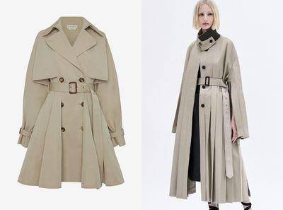 早春必收“风衣”！下䙓像洋装好甜美　质感百褶套上就时髦