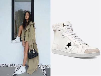 孙芸芸大长腿踩Dior高筒白鞋　网赞“这鞋要红了”