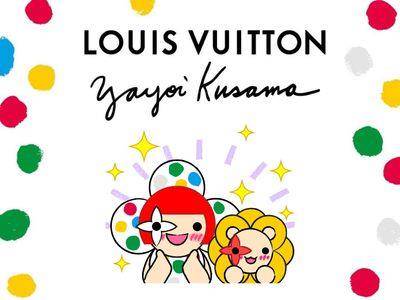 LV免费贴图来了！超可爱草间弥生娃娃说“Hi”　LINE官方帐号太实用快加入