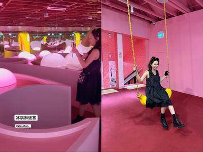 陈乔恩穿11万LV娃娃装减龄　斜背Logo小包更俏丽