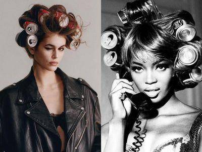 凯亚葛柏顶可乐罐卷发登封!重现传奇超模造型 妈妈骄傲“我太爱了”