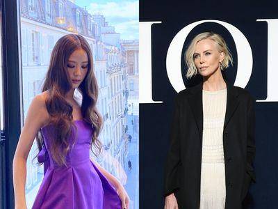 巴黎时装周／Jisoo变身一道紫光看DIOR秀　同框莎莉赛隆“被保护”