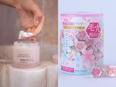 春季最新话题洗颜品：susai樱花酵素洁颜粉、OMOROVICZA皇后洁颜霜