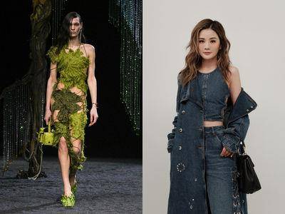 巴黎时装周/阿Sa帅气牛仔装看Chloé秀 Acne Studios“树叶洋装”必火