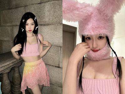 虞书欣私服尺度无极限！火辣穿搭泄傲人身材　化身粉色“兔女郎”