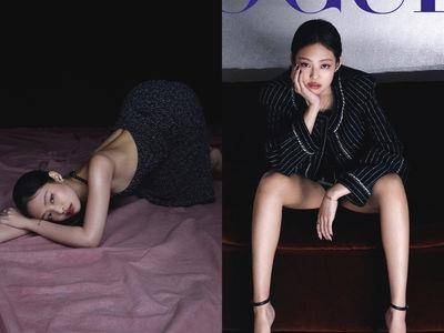 Jennie趴地超火辣背沟现形！　穿香奈儿条纹装霸气开腿登封