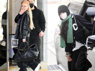 BLACKPINK来台机场造型揭秘！Rosé拎YSL最新旅行袋、Lisa绿围巾超Q