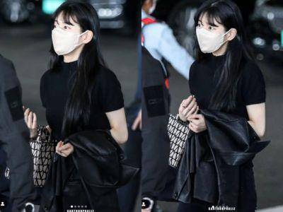 睽违4年机场时尚！秀智全黑穿搭细节超足　各种尺寸颜色小香戒指混搭戴满