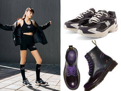 最美星二代游宇潼示范NB暗黑机能鞋!Dr. Martens首联名BT21抢先看