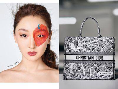 周冬雨脸上画南瓜！LV联名草间弥生有新招　DIOR“地图版”托特包好烧