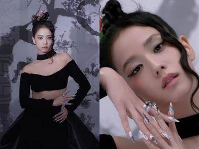 Jisoo回归片段释出！大U领黑礼服露白皙直角肩　飙高眼线又飒又美