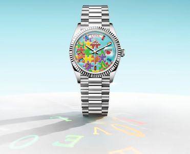 表展直击／劳力士“拼图表”竟出现爱心！　彩色泡泡表叫“庆典面盘”