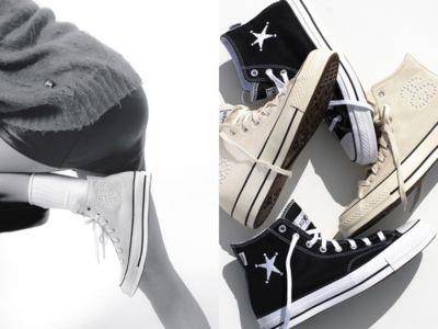 StüssyＸConverse最潮联名强势回归　珍珠铆钉、编织标签吹起复古美学