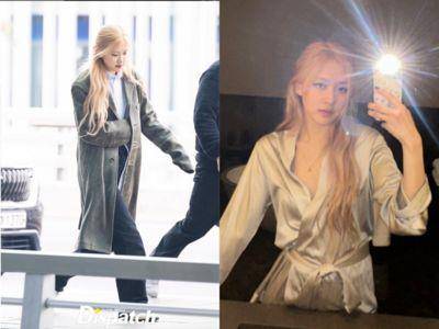 Rosé穿性感睡袍曝肌肤透亮秘密　拎大尺寸旅行袋当最帅代言人