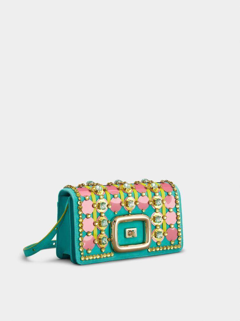 包・开箱／Roger Vivier70年代迪斯可水钻包！撞色亮片、不败方扣最奢华 时尚穿搭 图4张