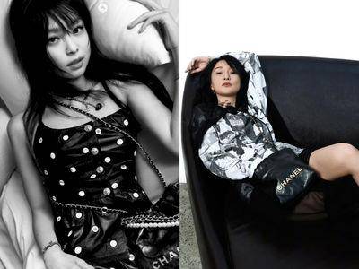 周迅霸气光腿躺晒CHANEL 22迷你包　对尬人间香奈儿Jennie