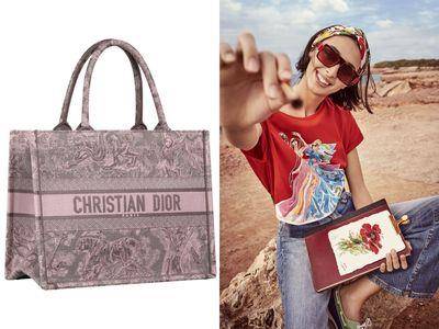 DIOR温暖玫瑰粉托特包超美！夏日度假必备还有这些　穿插画T和闺蜜狂欢