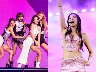 Jennie“粉色战袍”销魂镂空泄美胸！BLACKPINK音乐节一套比一套辣