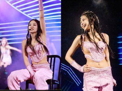 Jennie美国Coachella辣爆！粉红马甲左右开洞　美胸放送超性感