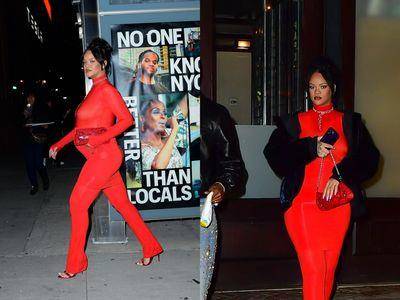 蕾哈娜约会穿超狂“红色连体衣”被捕捉！　手中揭露近期爱包