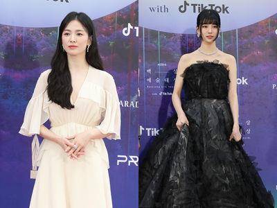 百想视后宋慧乔韩牌深V薄纱惊艳 秀智“人间黑天鹅”轻松突围