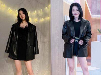 小S与大女儿Elly默契晒暗黑皮衣造型！“同款外套”长腿线条神复制