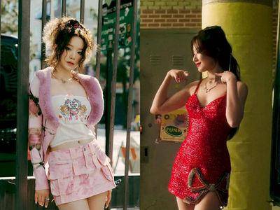 舒华顶爆炸头变身“千禧辣妹”！　粉色系低腰裙晒极致长腿曲线