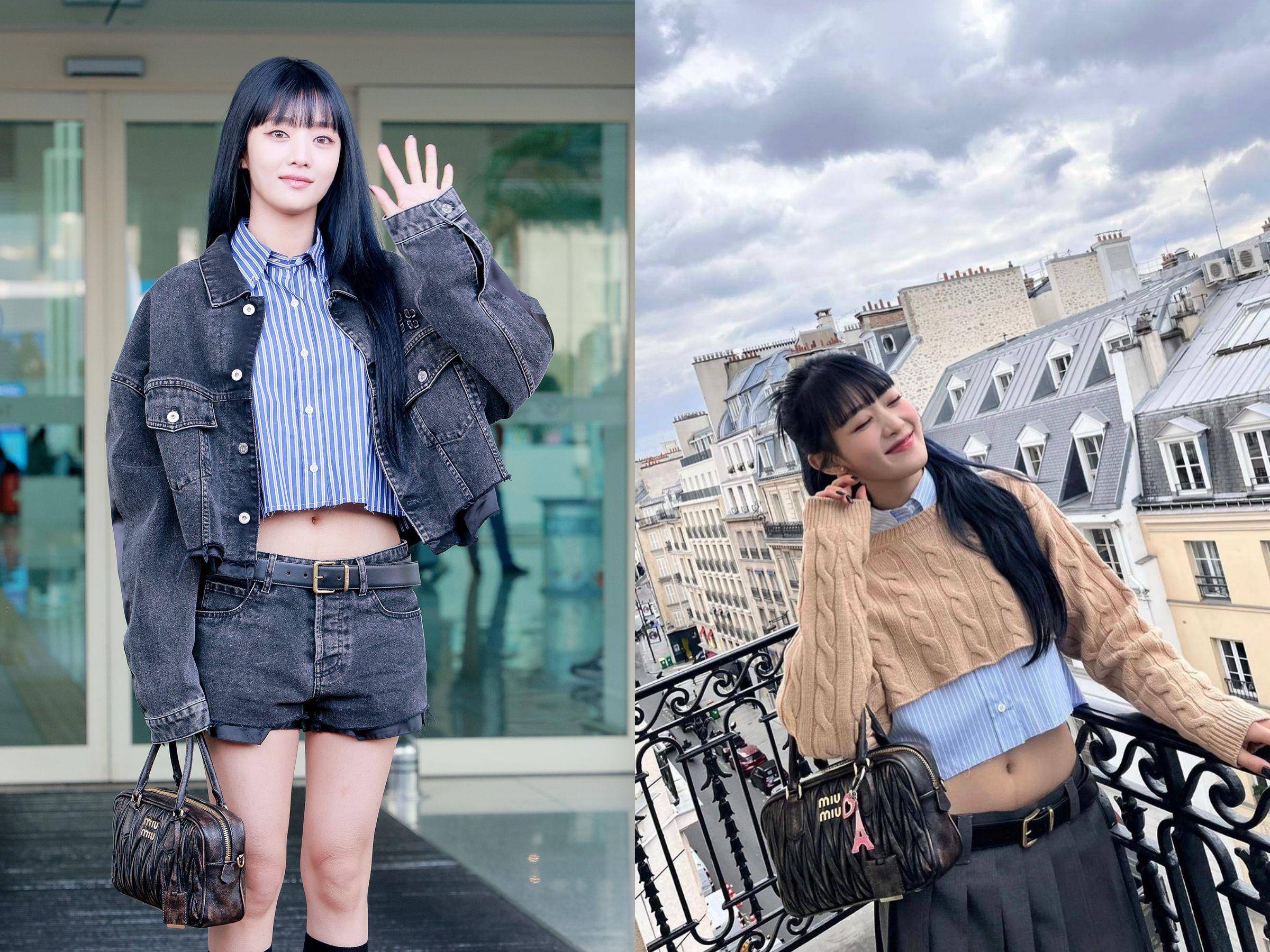 包・开箱／张员瑛出镜率超高MIU MIU手袋是这款　多种尺寸一次满足 名人名流 图3张