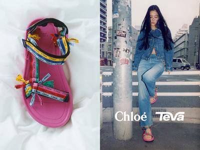 今夏最美凉鞋Chloé X Teva！　Logo彩色蝴蝶结、天然米色系梦幻上脚