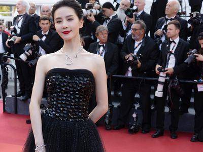 刘诗诗懒甩婚变流言　穿黑纱裙登坎城飘仙气