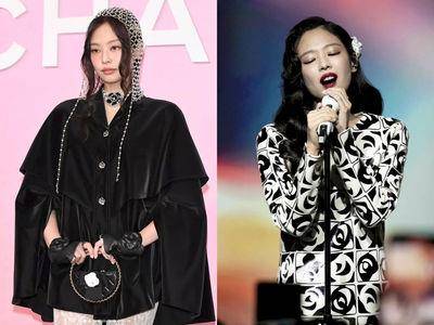 果然人间香奈儿！Jennie“精灵斗篷装”搭珍珠帽、印花裙掀热潮