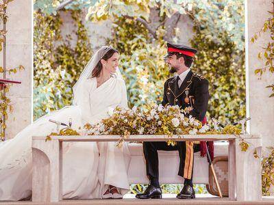 约旦王储迎娶阿拉伯富豪千金　新娘绝美白纱和凯特王妃撞同牌