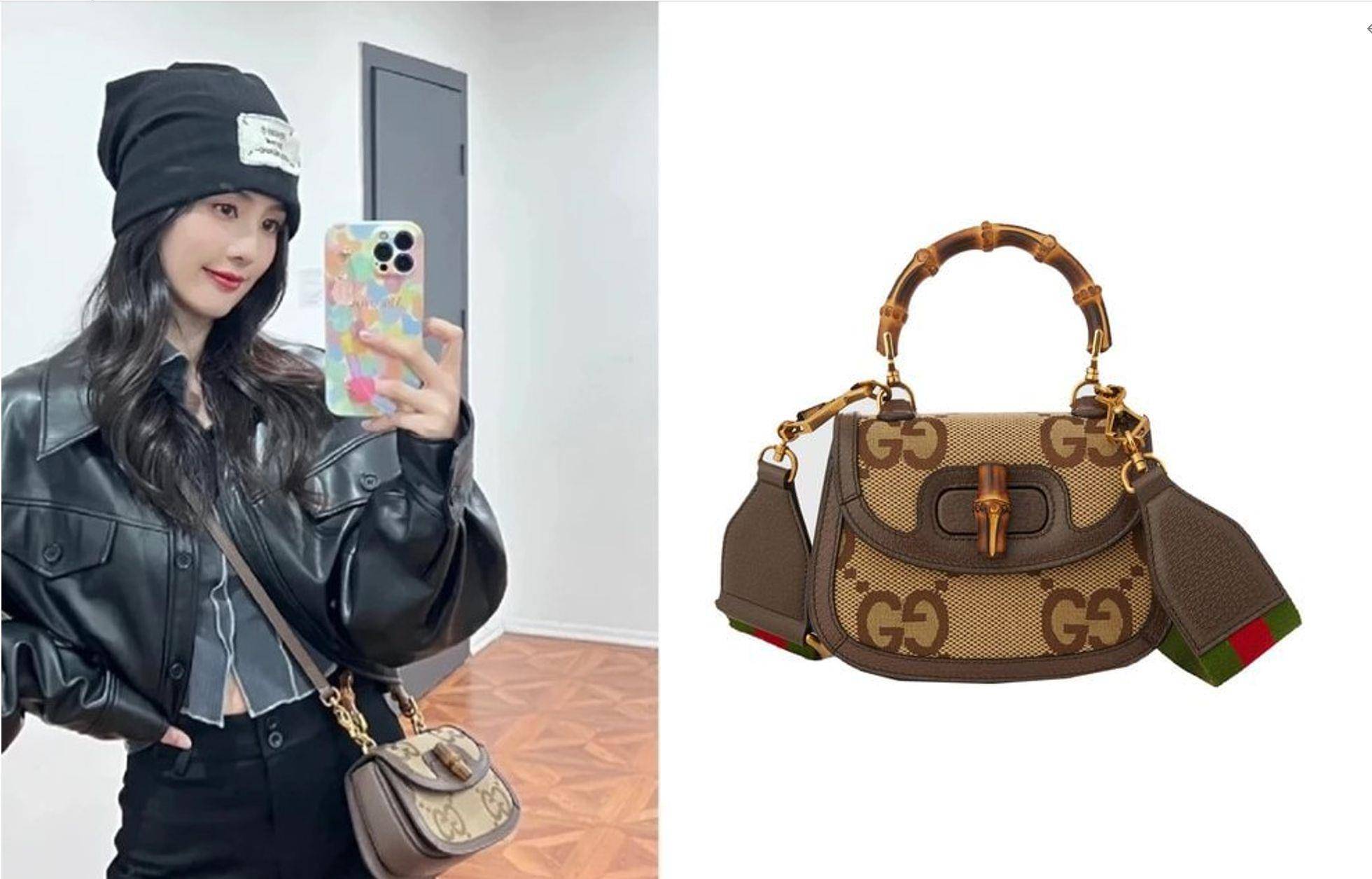 《长月烬明》白鹿私下5款百搭精品包　Gucci竹节包、Chanel 22让人心动 时尚穿搭 图2张