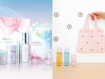 FANCL推夏季保养套组下杀5折、敏感话题花朵刺绣小包“只送不卖”