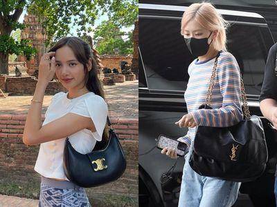 Lisa超淡妆配CELINE新腋下包游泰国古都　Rosé背巨大YSL手袋亮相