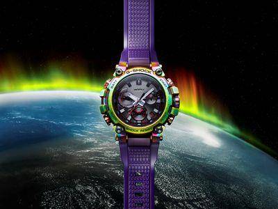 G-SHOCK顶规表闪极光炫彩　配半透明紫表带更出色