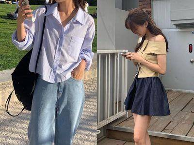 夏季穿搭配色范本！蓝＋白不出错　卡其色1搭法更显瘦高级