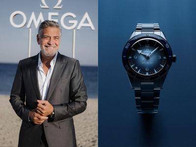 欧米茄蓝面海马表11连发　乔治克隆尼抢戴当型男大叔