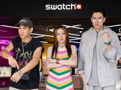 Swatch霸气表异材质绝配　5色高调出击