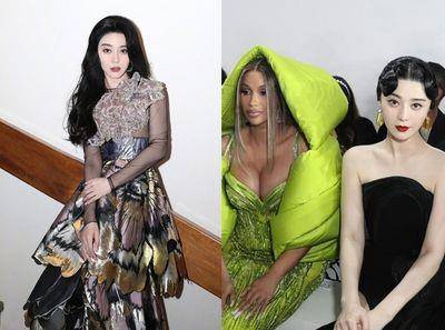 范冰冰巴黎高订周狂换7套造型　上演精彩变装秀，同框卡蒂B气场全开