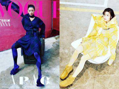 只有全智贤才能驾驭！蓝紫色格纹大衣配裤袜，灾难现场竟展现超强女神风范