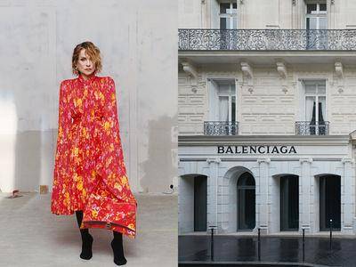 法国传奇影后、超模现身Balenciaga装修现场！　新季印花包高调登场