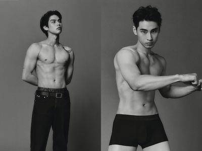 泰国男神Bright、章广辰变CK新面孔！　裸上身互尬紧实六块肌超性感