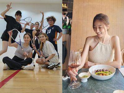 “香香女神”夏语心爱上壁球爆汗感　运动搭配内在调理维持好身材