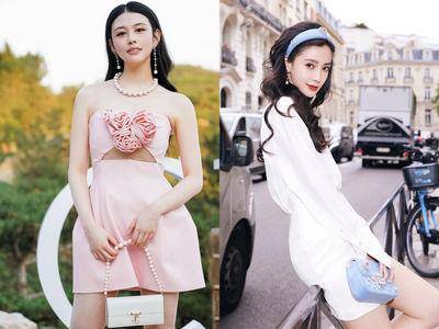 “最美星二代”沈月甜成水蜜桃!Angelababy情人节行头RV丹宁珍珠浪漫加倍