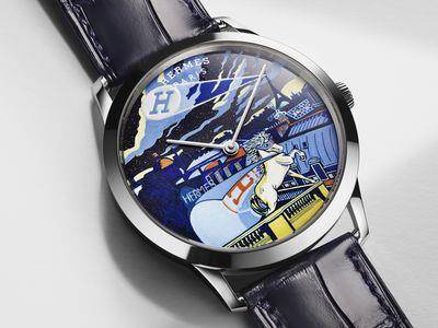 爱马仕“超级英雄”跃上表日夜精彩　艾菲尔铁塔投射光束亮H字样