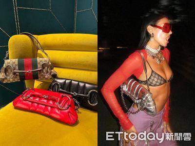 下个必抢it包！Gucci“巨大版马衔链包”太吸睛　Kendall、Dua Lipa都抢背