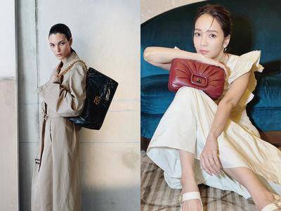 枕头包秋冬还在流行！侯佩岑入手RV方扣、BALENCIAGA粗炼条Monaco超帅气