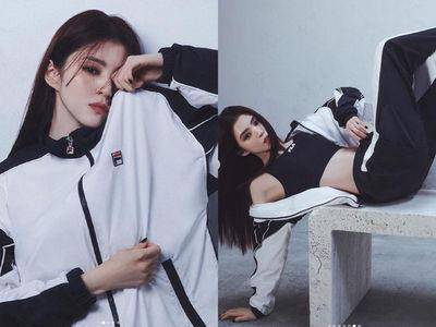 韩韶禧拿下FILA全球大使！“烟熏妆、唇扣”穿简单运动装照样释放叛逆美