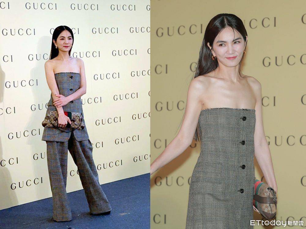 坤达、Ella穿“情侣装”站台GUCCI忆当年　杨谨华红纱透视装辣翻全场 名人名流 图2张